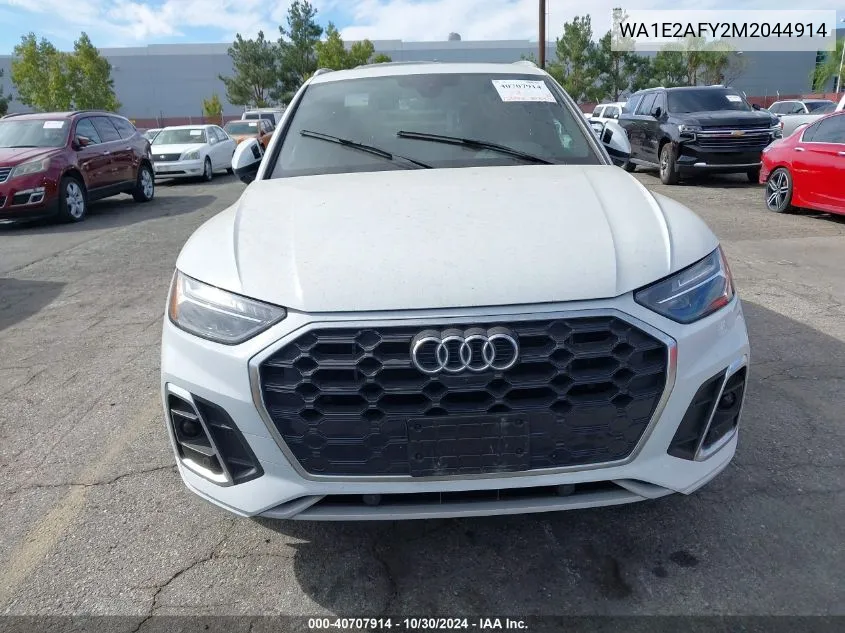 2021 Audi Q5 Premium Plus 55 Tfsi E Quattro S Tronic VIN: WA1E2AFY2M2044914 Lot: 40707914