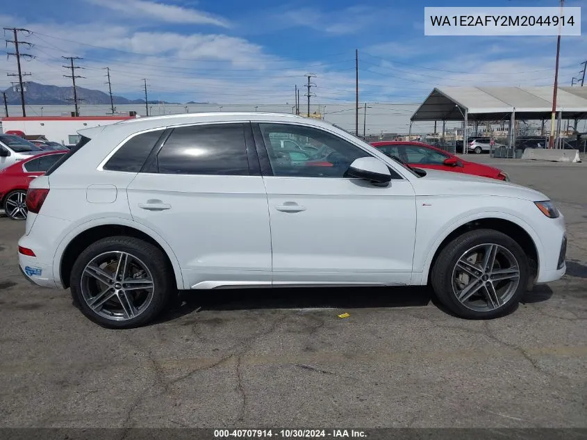 2021 Audi Q5 Premium Plus 55 Tfsi E Quattro S Tronic VIN: WA1E2AFY2M2044914 Lot: 40707914