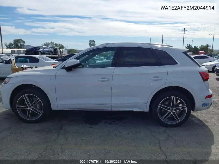 2021 Audi Q5 Premium Plus 55 Tfsi E Quattro S Tronic VIN: WA1E2AFY2M2044914 Lot: 40707914