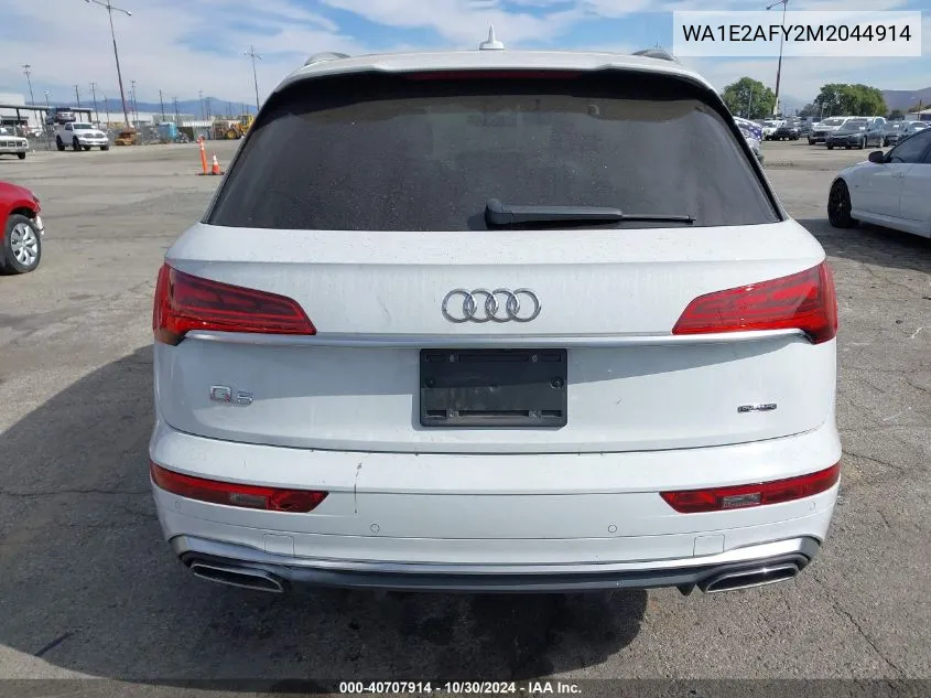 2021 Audi Q5 Premium Plus 55 Tfsi E Quattro S Tronic VIN: WA1E2AFY2M2044914 Lot: 40707914