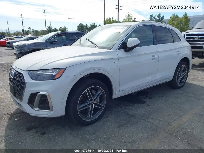 2021 Audi Q5 Premium Plus 55 Tfsi E Quattro S Tronic VIN: WA1E2AFY2M2044914 Lot: 40707914