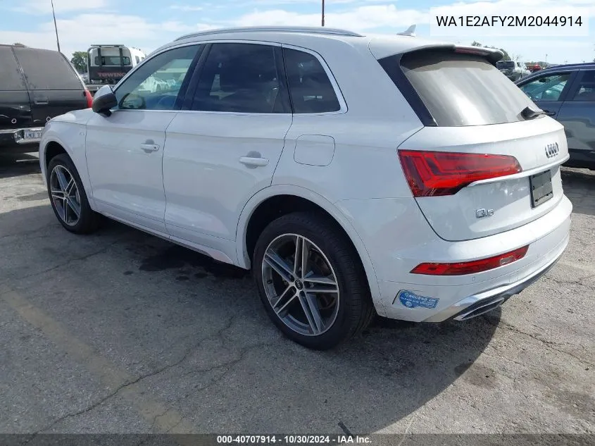 2021 Audi Q5 Premium Plus 55 Tfsi E Quattro S Tronic VIN: WA1E2AFY2M2044914 Lot: 40707914