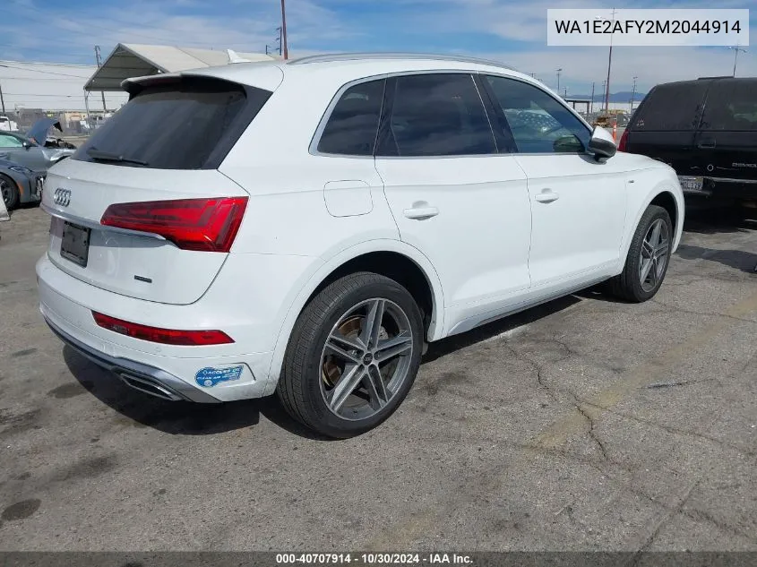 2021 Audi Q5 Premium Plus 55 Tfsi E Quattro S Tronic VIN: WA1E2AFY2M2044914 Lot: 40707914