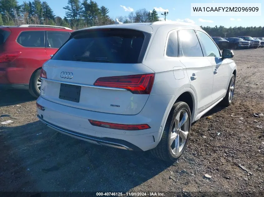 2021 Audi Q5 Prestige 45 Tfsi Quattro S Tronic VIN: WA1CAAFY2M2096909 Lot: 40746125