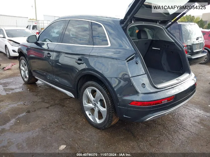 2021 Audi Q5 Prestige 45 Tfsi Quattro S Tronic VIN: WA1CAAFY8M2054325 Lot: 40790370