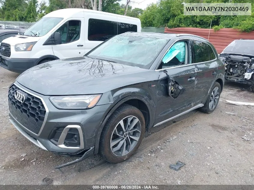 WA1GAAFY7N2030469 2022 Audi Q5 Premium 45 Tfsi S Line Quattro S Tronic