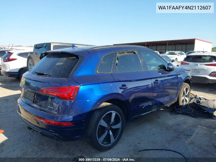 2022 Audi Q5 Prestige 45 Tfsi S Line Quattro S Tronic VIN: WA1FAAFY4N2112607 Lot: 39813339