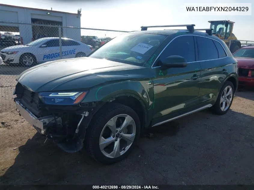 WA1EABFYXN2044329 2022 Audi Q5 Premium Plus 45 Tfsi S Line Quattro S Tronic