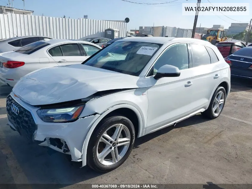 2022 Audi Q5 Premium 55 Tfsi E S Line Quattro S Tronic VIN: WA1G2AFY1N2082855 Lot: 40367069