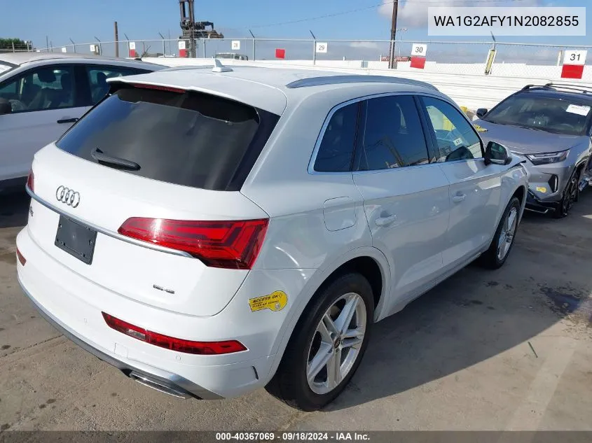 2022 Audi Q5 Premium 55 Tfsi E S Line Quattro S Tronic VIN: WA1G2AFY1N2082855 Lot: 40367069