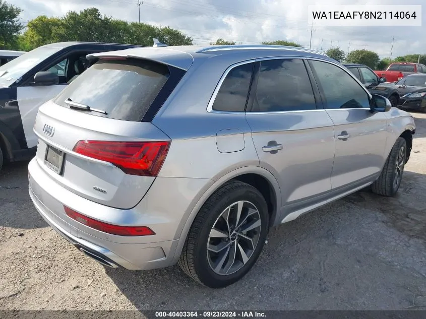 WA1EAAFY8N2114064 2022 Audi Q5 Premium Plus 45