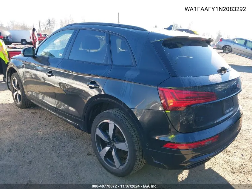 2022 Audi Q5 Prestige 45 Tfsi S Line Quattro S Tronic VIN: WA1FAAFY1N2083292 Lot: 40778872