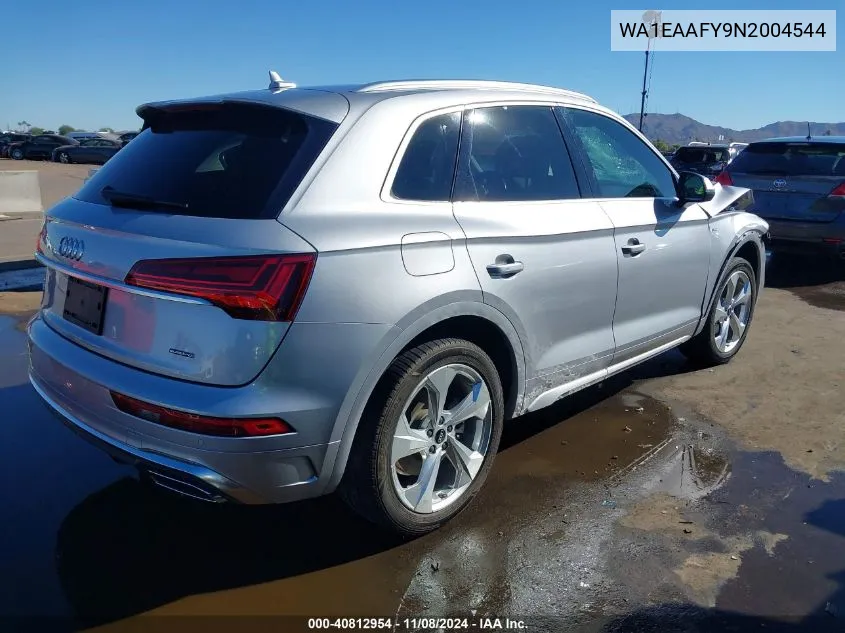 2022 Audi Q5 Premium Plus 45 Tfsi S Line Quattro S Tronic VIN: WA1EAAFY9N2004544 Lot: 40812954