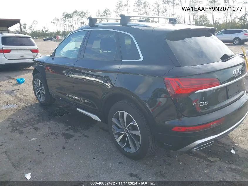 2022 Audi Q5 Premium Plus 45 Tfsi S Line Quattro S Tronic VIN: WA1EAAFY9N2071077 Lot: 40832472