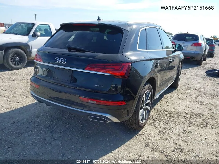 2023 Audi Q5 VIN: WA1FAAFY6P2151668 Lot: 12041617