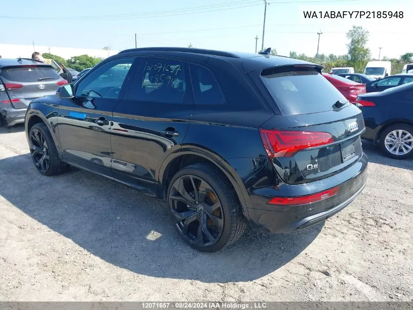 2023 Audi Q5 VIN: WA1ABAFY7P2185948 Lot: 12071657