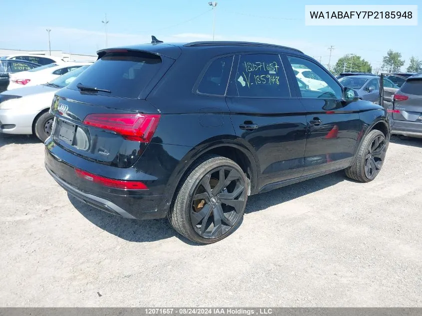 2023 Audi Q5 VIN: WA1ABAFY7P2185948 Lot: 12071657