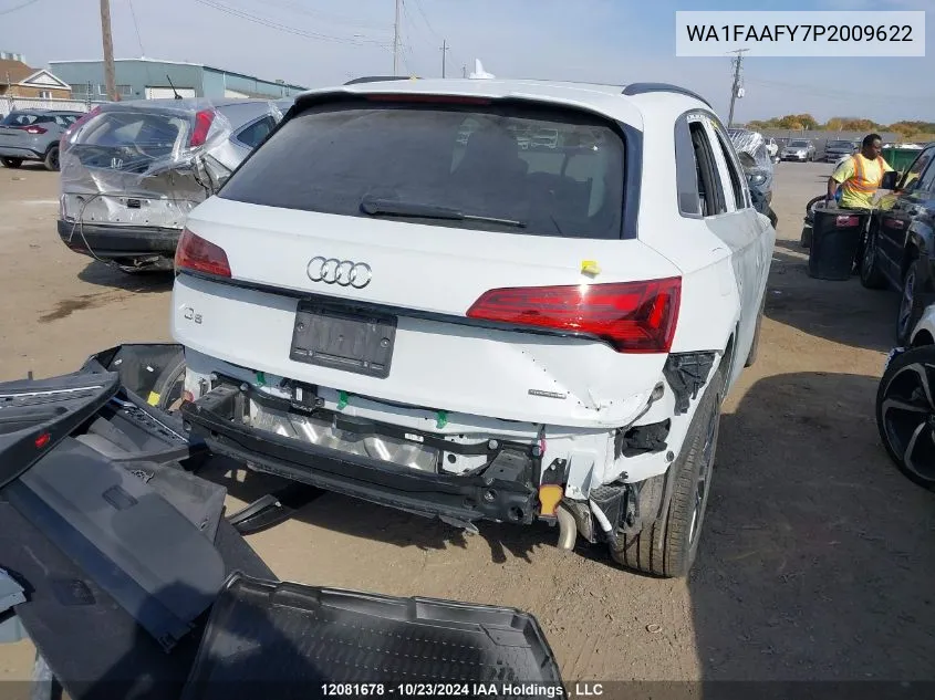 2023 Audi Q5 VIN: WA1FAAFY7P2009622 Lot: 12081678