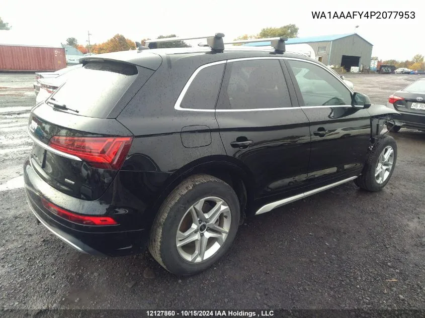 2023 Audi Q5 Komfort 45 VIN: WA1AAAFY4P2077953 Lot: 12127860