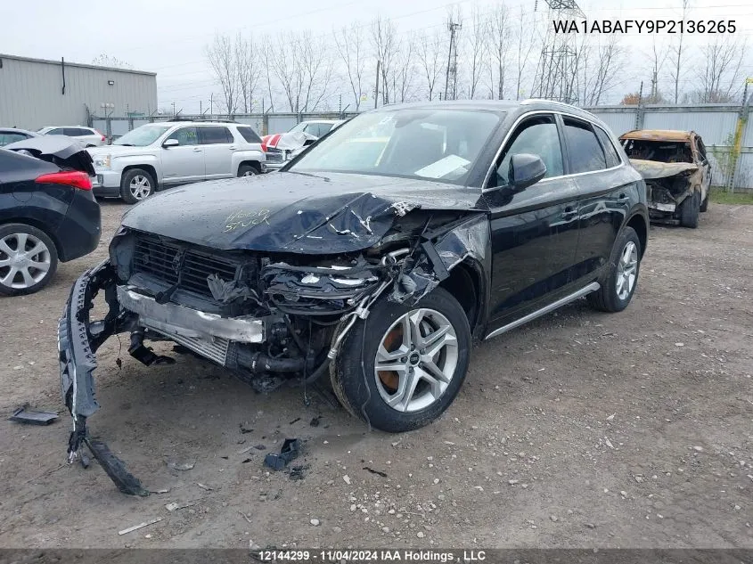 2023 Audi Q5 VIN: WA1ABAFY9P2136265 Lot: 12144299