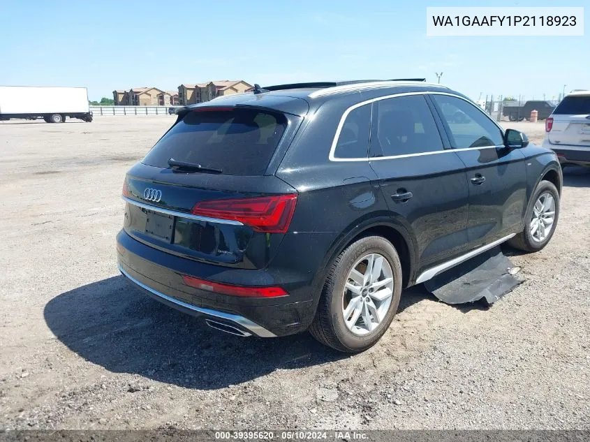 2023 Audi Q5 Premium 45 Tfsi S Line Quattro VIN: WA1GAAFY1P2118923 Lot: 39395620