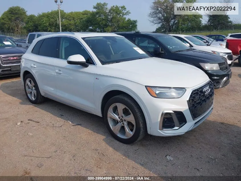 2023 Audi Q5 Premium Plus 45 Tfsi S Line Quattro VIN: WA1EAAFYXP2022294 Lot: 39904999