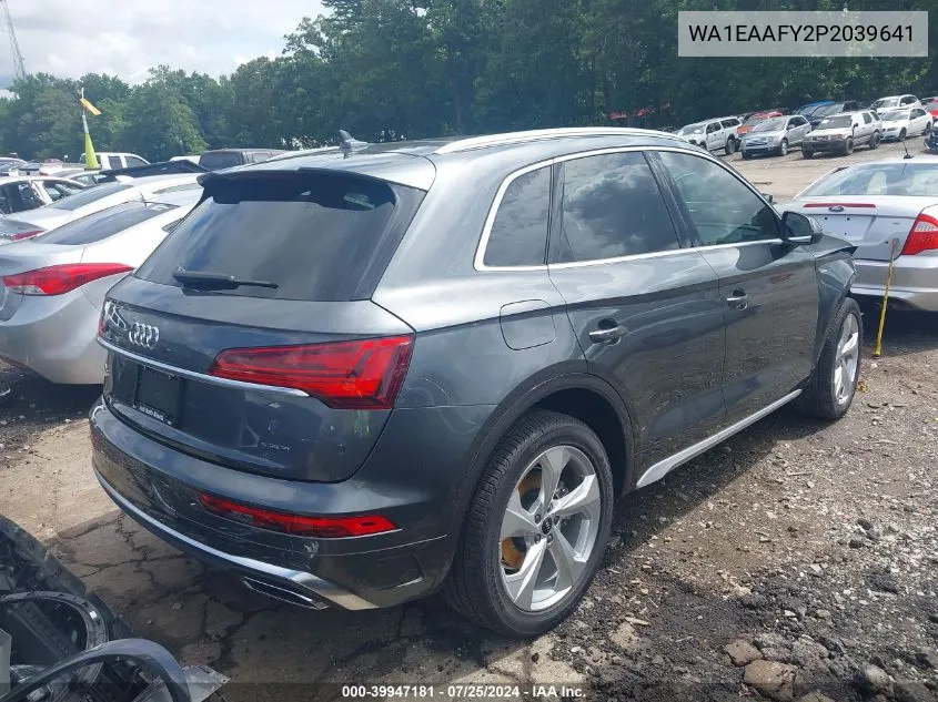 2023 Audi Q5 Premium Plus 45 Tfsi S Line Quattro VIN: WA1EAAFY2P2039641 Lot: 39947181