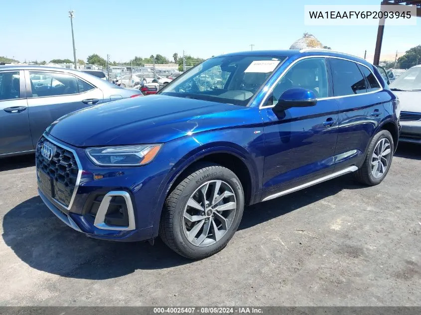 2023 Audi Q5 Premium Plus 45 Tfsi S Line Quattro VIN: WA1EAAFY6P2093945 Lot: 40025407