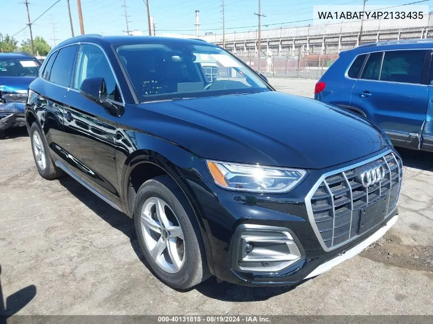 2023 Audi Q5 Premium 40 Tfsi Quattro S Tronic VIN: WA1ABAFY4P2133435 Lot: 40131815