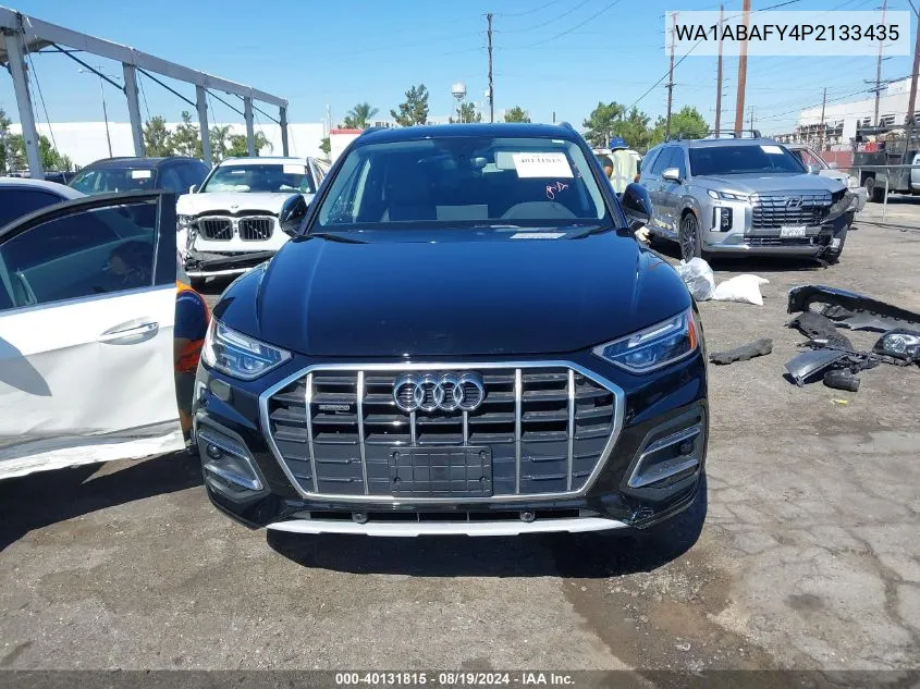 2023 Audi Q5 Premium 40 Tfsi Quattro S Tronic VIN: WA1ABAFY4P2133435 Lot: 40131815