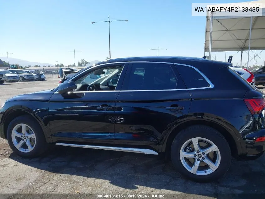 2023 Audi Q5 Premium 40 Tfsi Quattro S Tronic VIN: WA1ABAFY4P2133435 Lot: 40131815