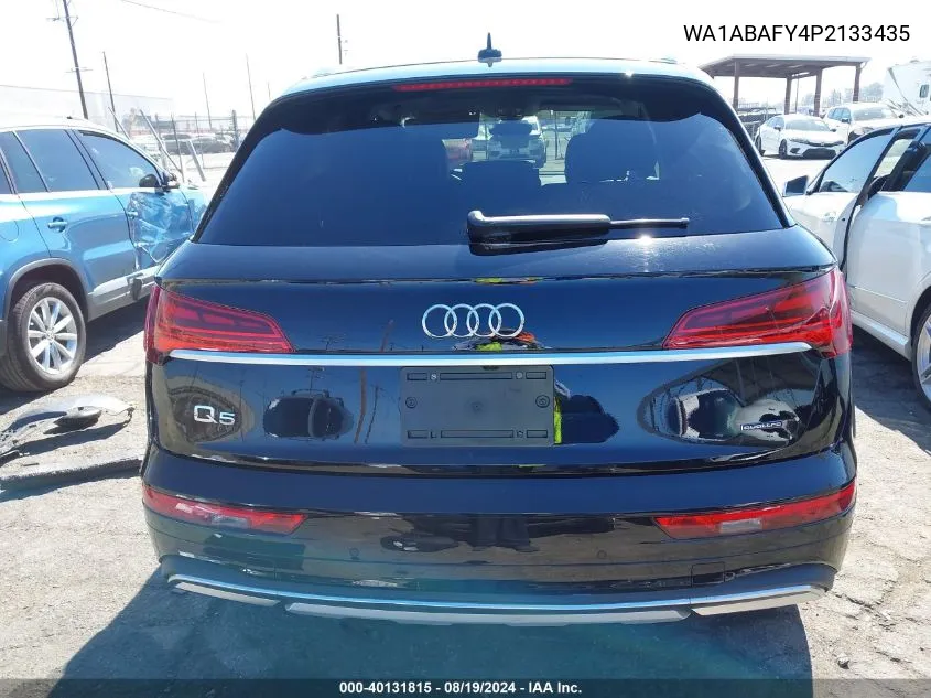 2023 Audi Q5 Premium 40 Tfsi Quattro S Tronic VIN: WA1ABAFY4P2133435 Lot: 40131815