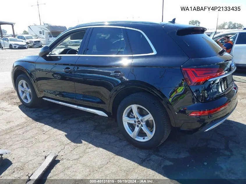 2023 Audi Q5 Premium 40 Tfsi Quattro S Tronic VIN: WA1ABAFY4P2133435 Lot: 40131815