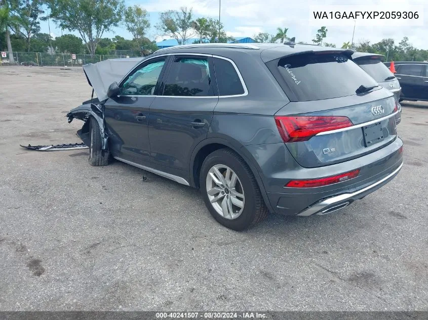 2023 Audi Q5 Premium 45 Tfsi S Line Quattro VIN: WA1GAAFYXP2059306 Lot: 40241507