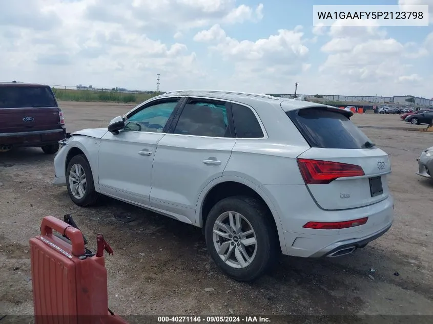 2023 Audi Q5 Premium 45 Tfsi S Line Quattro VIN: WA1GAAFY5P2123798 Lot: 40271146