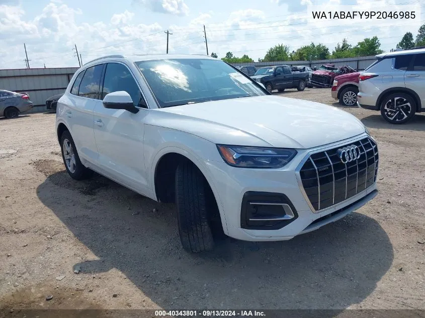 2023 Audi Q5 Premium 40 Tfsi Quattro S Tronic VIN: WA1ABAFY9P2046985 Lot: 40343801