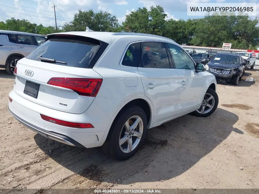 2023 Audi Q5 Premium 40 Tfsi Quattro S Tronic VIN: WA1ABAFY9P2046985 Lot: 40343801