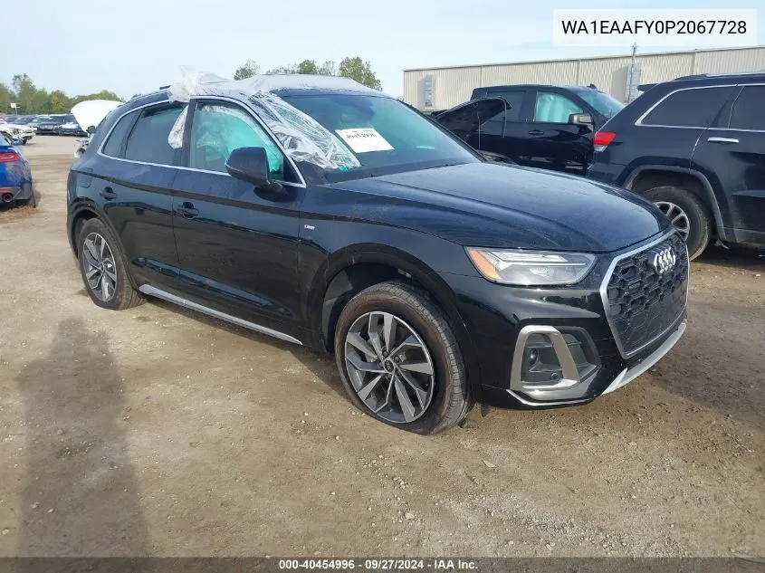 2023 Audi Q5 Premium Plus 45 Tfsi S Line Quattro VIN: WA1EAAFY0P2067728 Lot: 40454996