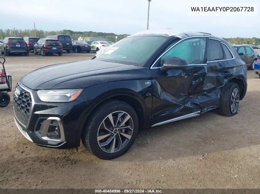 2023 Audi Q5 Premium Plus 45 Tfsi S Line Quattro VIN: WA1EAAFY0P2067728 Lot: 40454996