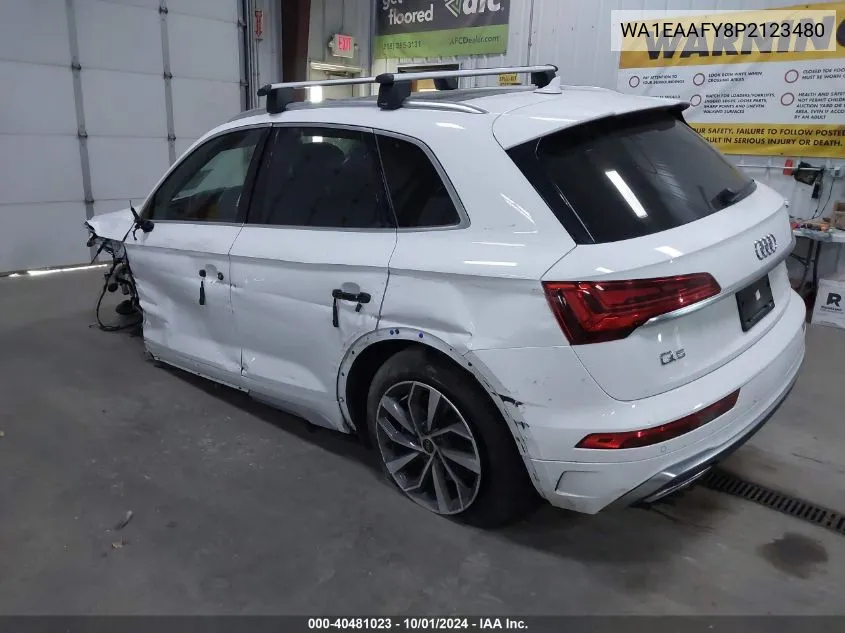 2023 Audi Q5 Premium Plus 45 Tfsi S Line Quattro VIN: WA1EAAFY8P2123480 Lot: 40481023