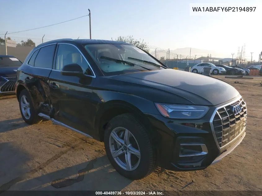 2023 Audi Q5 Premium 40 Tfsi Quattro S Tronic VIN: WA1ABAFY6P2194897 Lot: 40489736