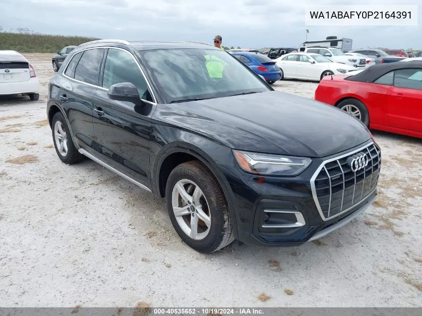 2023 Audi Q5 Premium 40 Tfsi Quattro S Tronic VIN: WA1ABAFY0P2164391 Lot: 40535652