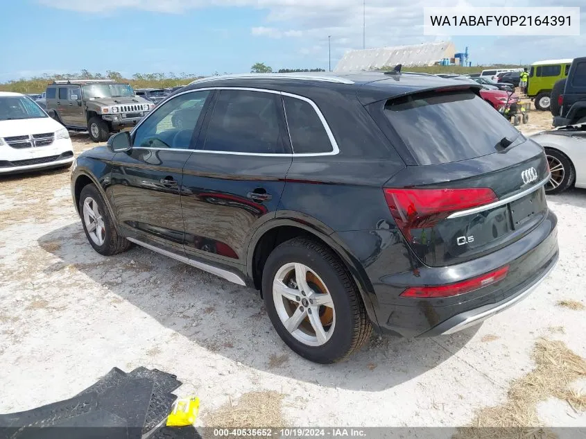 2023 Audi Q5 Premium 40 Tfsi Quattro S Tronic VIN: WA1ABAFY0P2164391 Lot: 40535652