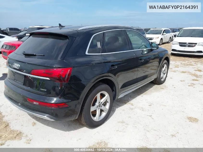 2023 Audi Q5 Premium 40 Tfsi Quattro S Tronic VIN: WA1ABAFY0P2164391 Lot: 40535652