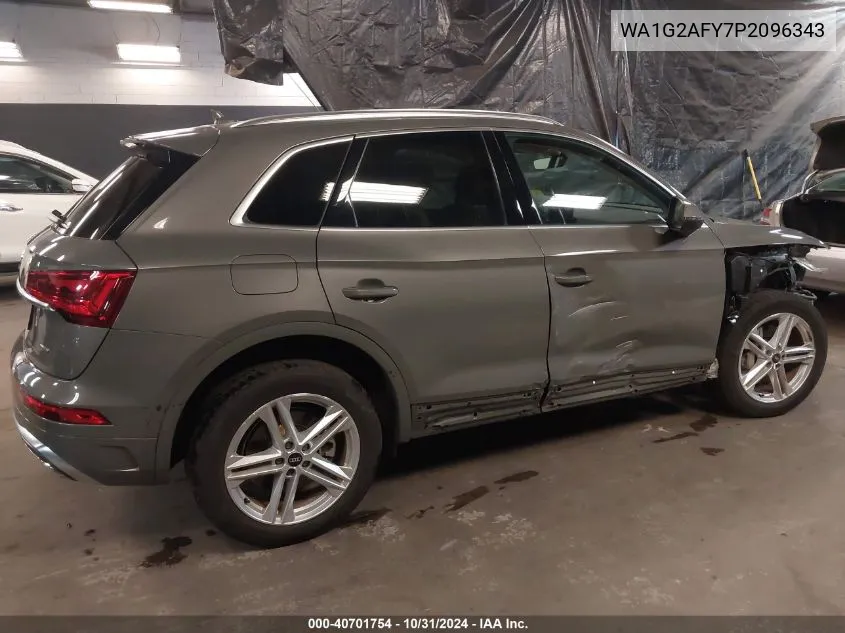 2023 Audi Q5 Premium 55 Tfsi E S Line Quattro S Tronic VIN: WA1G2AFY7P2096343 Lot: 40701754