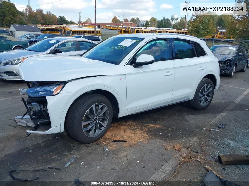 2023 Audi Q5 Premium Plus 45 Tfsi S Line Quattro VIN: WA1EAAFYXP2188234 Lot: 40734395