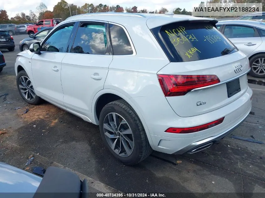 2023 Audi Q5 Premium Plus 45 Tfsi S Line Quattro VIN: WA1EAAFYXP2188234 Lot: 40734395