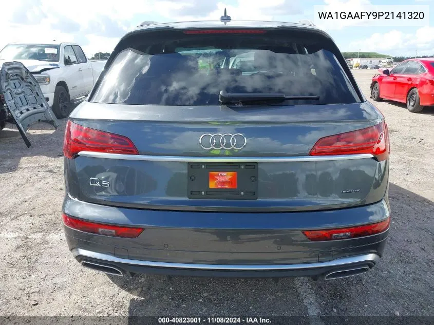 2023 Audi Q5 Premium 45 Tfsi S Line Quattro VIN: WA1GAAFY9P2141320 Lot: 40823001