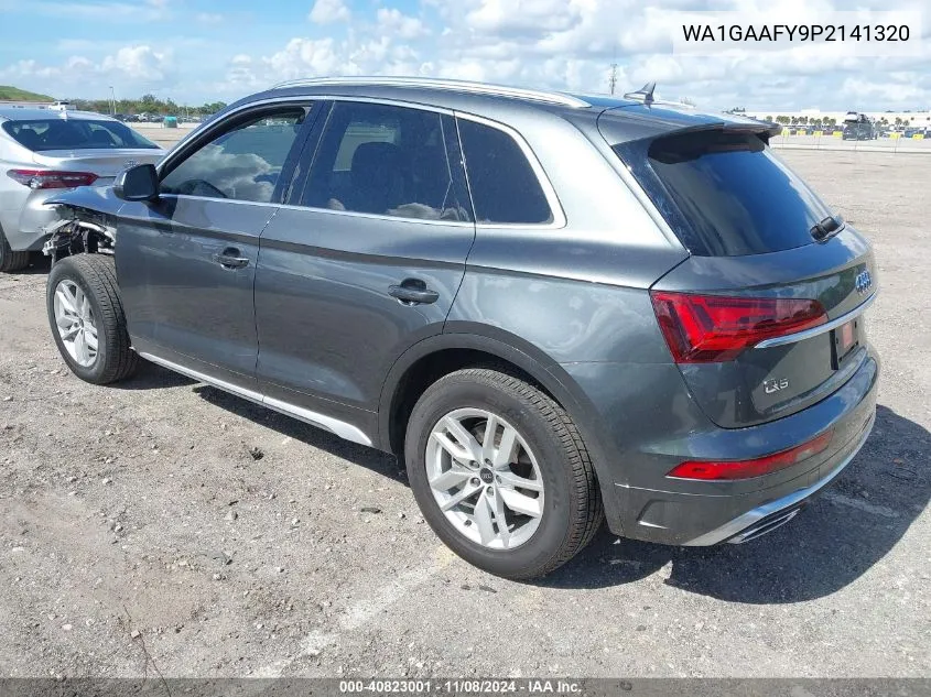 2023 Audi Q5 Premium 45 Tfsi S Line Quattro VIN: WA1GAAFY9P2141320 Lot: 40823001