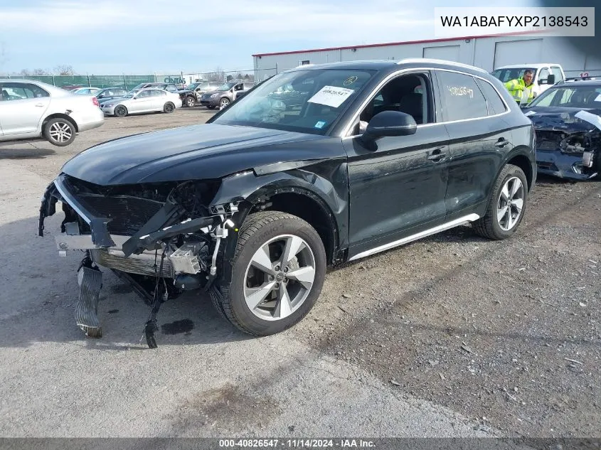 2023 Audi Q5 Premium 40 Tfsi Quattro S Tronic VIN: WA1ABAFYXP2138543 Lot: 40826547